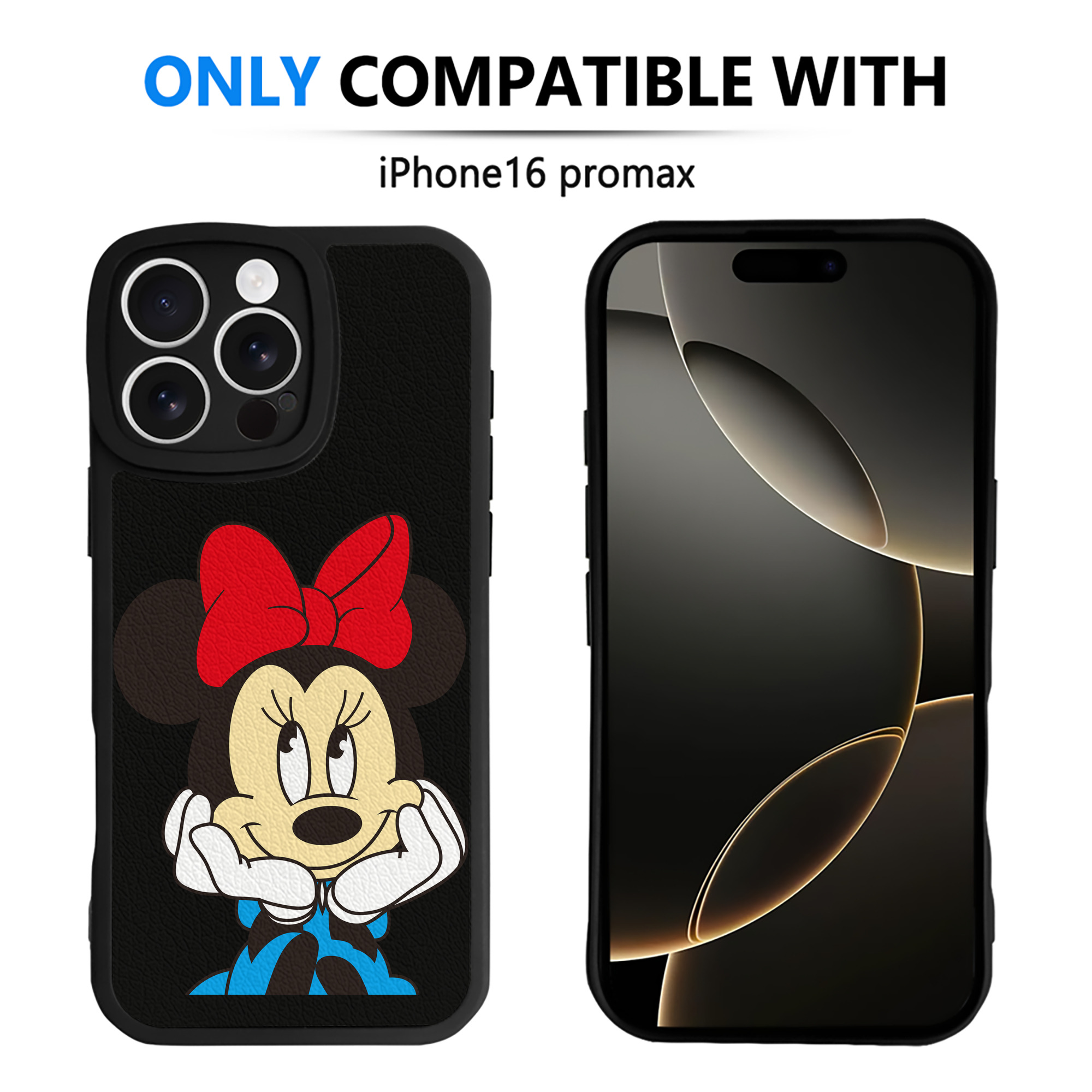 （画像用） ミッキーマウス Mickey Mouse 【iPhone 16シリーズ対応】シリコンスマホケース（レザー調） 材質：シリコン